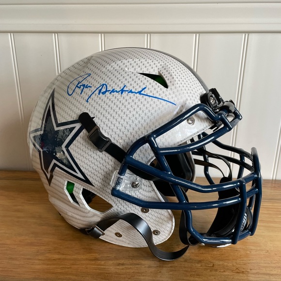 Full Size Authentic Hydro Dipped Cowboys Roger Staubach Signed Helmet - Picture 6 of 8